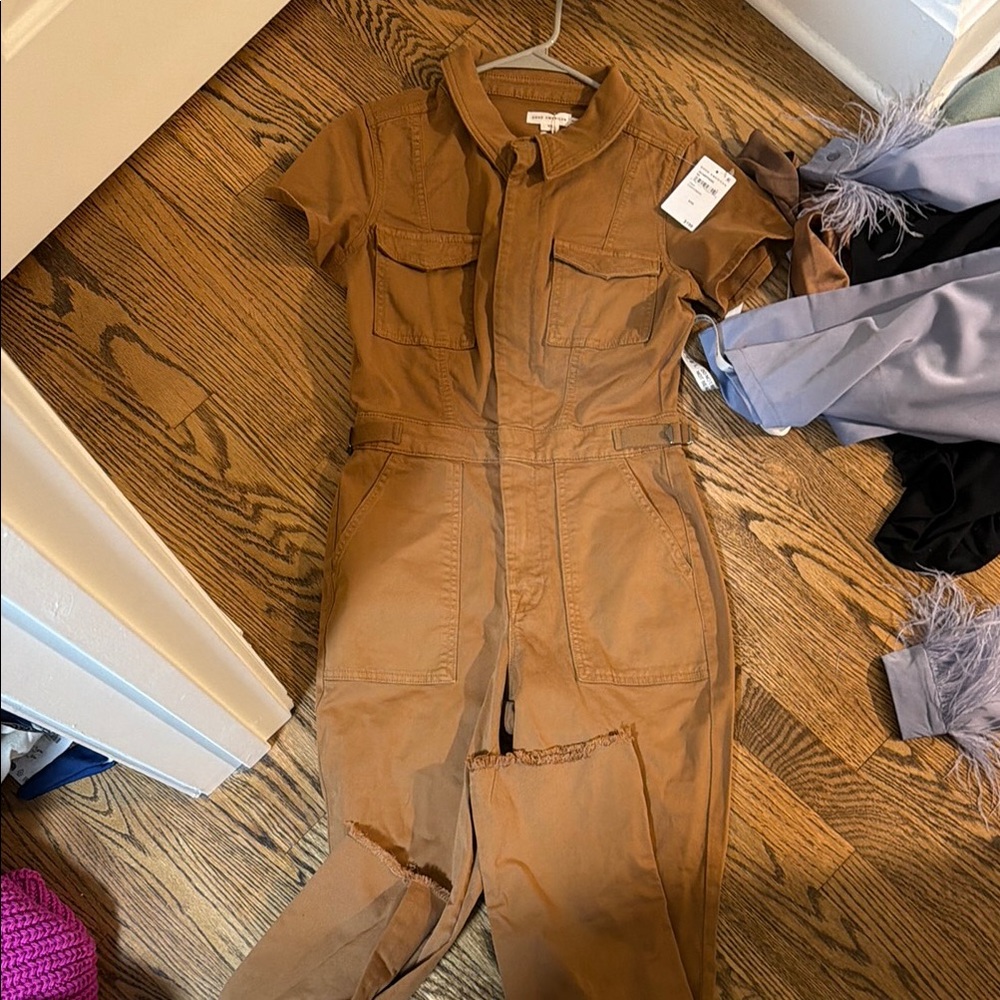 Good American Tan Jumpsuit